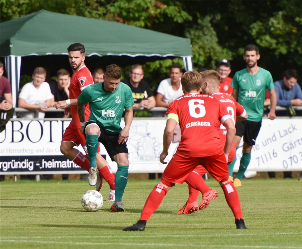 Deckenpfronn, Sportplatz, WFV-Pokal, SV Deckenpfronn (grün) - SSV Reutlingen (ro...