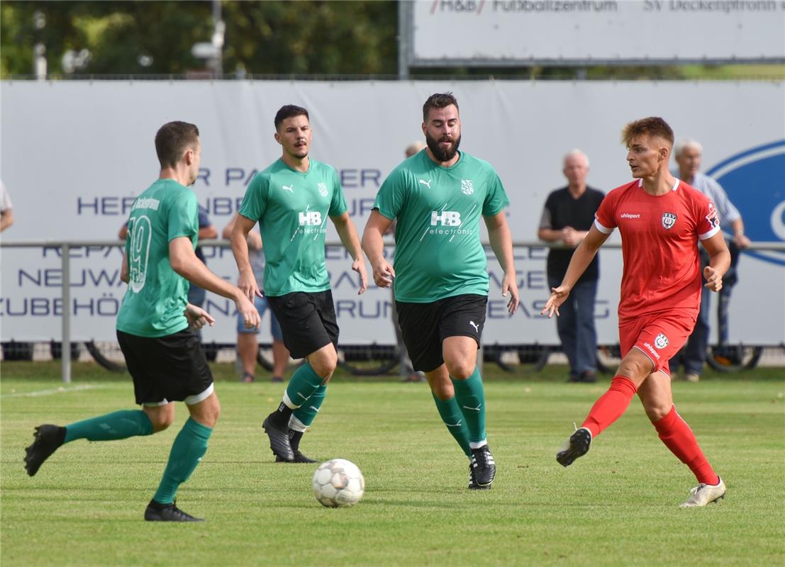 Deckenpfronn, Sportplatz, WFV-Pokal, SV Deckenpfronn (grün) - SSV Reutlingen (ro...