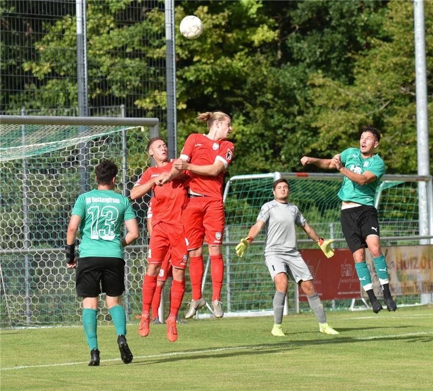 Deckenpfronn, Sportplatz, WFV-Pokal, SV Deckenpfronn (grün) - SSV Reutlingen (ro...