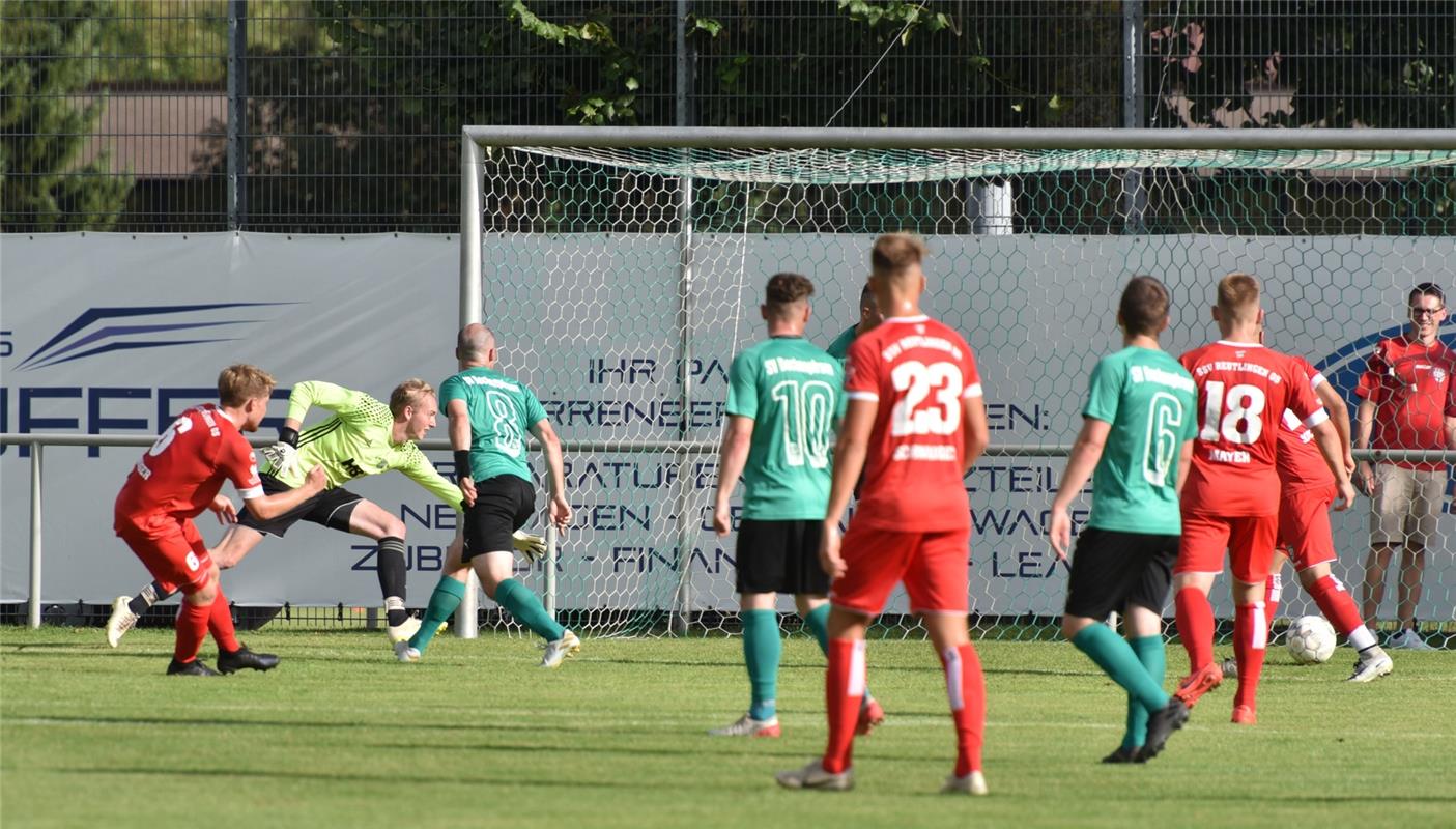 Deckenpfronn, Sportplatz, WFV-Pokal, SV Deckenpfronn (grün) - SSV Reutlingen (ro...