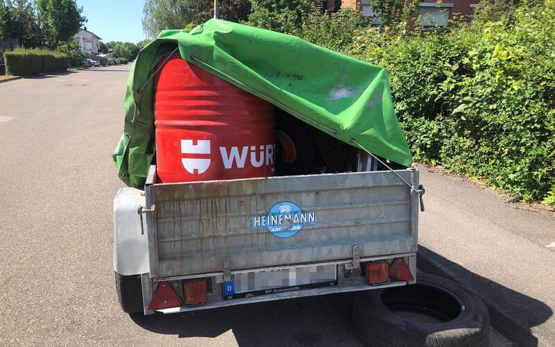 Der Anhänger wurde zuletzt immer wieder bewegt. GB-Foto: gb