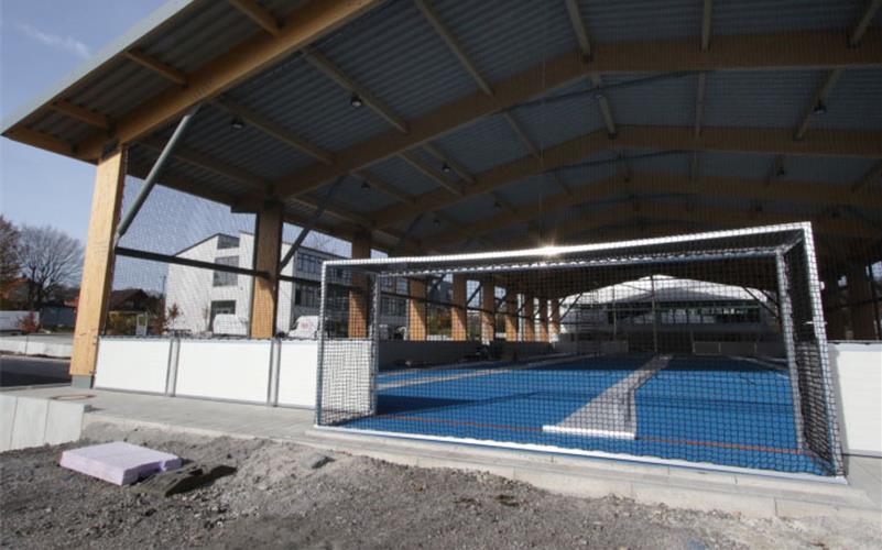 Der Bau der Kaltlufthalle ist schon weit vorangeschritten. GB-Foto: Bäuerle