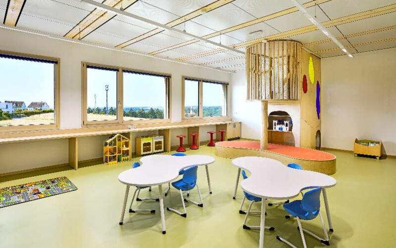 Der Erweiterungsbau an der Theodor-Heuss-Realschule soll aus 40 Holzmodulen bestehen. GB-Fotos: gb