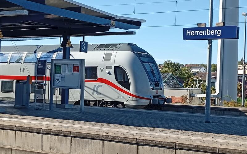 Der IC wird künftig weitgehend ohne Halt durch den Herrenberger Bahnhof rauschen. GB-Foto: gb