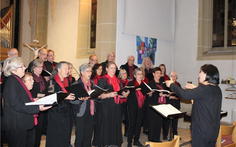 Der Kirchenchor sang unter der Leitung von Hee-Jeung Wortberg-An. GB-Foto: Baum