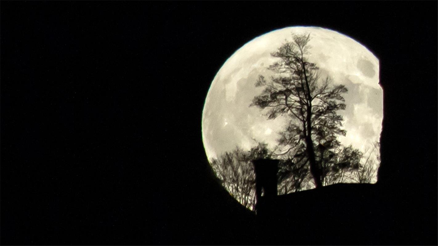 Der Mond ist aufgegangen über der Burg Hohenzollern. Gabi Brenner aus Herrenberg...