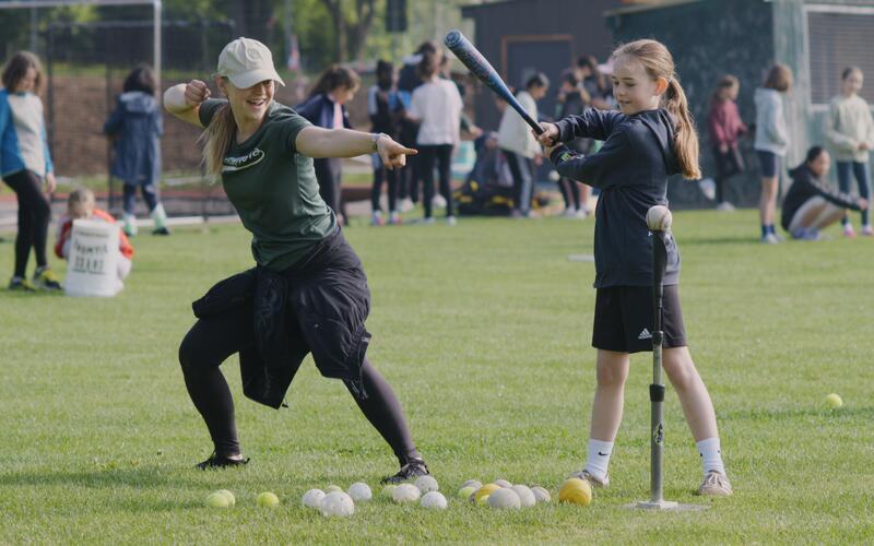 Der Spaß stand im Mittelpunkt beim Mädchensporttag. GB-Foto: Ortlieb