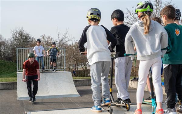 Der Testlauf für den Skatepark läuft seit einigen Wochen. GB-Foto: Vecsey