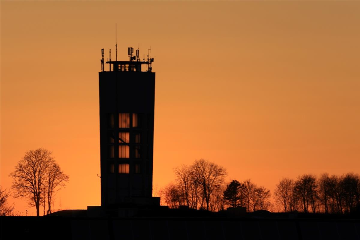 Der Wasserturm in Oberjettingen wurde am 24. Januar bei einem wunderschönen Sonn...