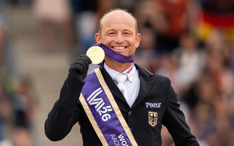 Der frischgebackene Vielseitigkeitsweltmeister Michael Jung startet in Böblingen. GB-Foto: Eibner/Derondeau