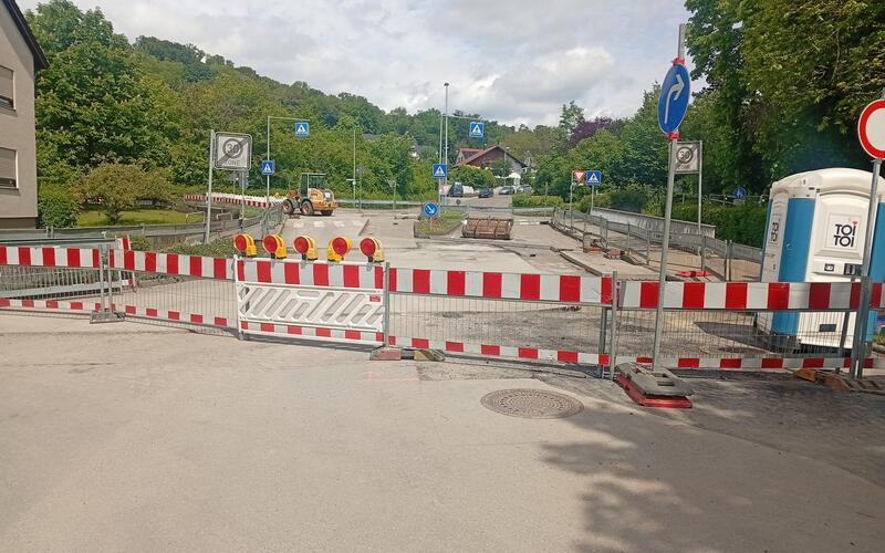 Der nächste Sperrabschnitt in der Beethovenstraße wird am Dienstag, 26. Mai, eingerichtet. GB-Foto: gb
