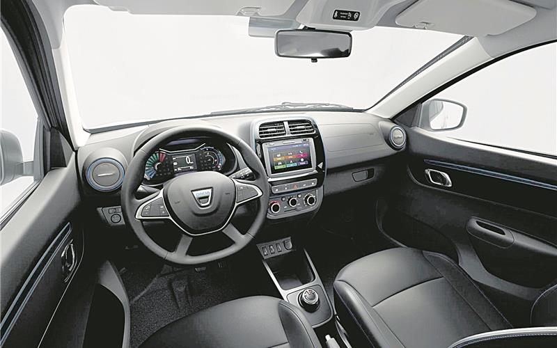 Der neue Dacia Spring verfügt über ein funktionales Cockpit mit Zentraldisplay