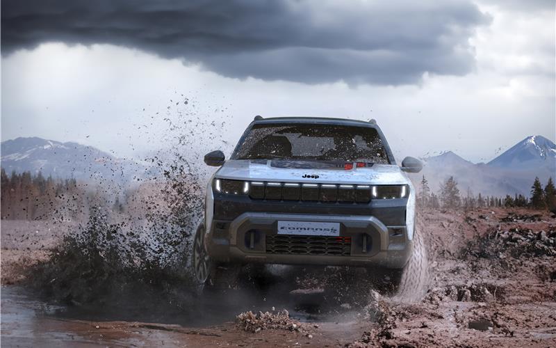 Der neue Jeep Compass:Unverwechselbarer Kühlergrill mit sieben Schlitzen.