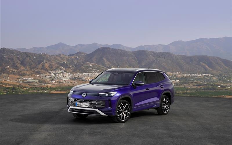 Der Tayron – Begleiter für Familien und Abenteurer Der neue Tayron:Zwischen Tiguan undTuareg angesiedelt.GB-Foto:Volkswagen AG