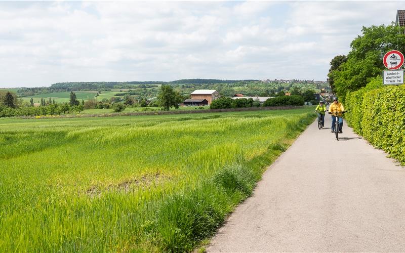 Der südliche Außenbereich der Stadt Herrenbergs wird oft und gerne von Radfahrern und Spaziergängern besucht.GB-Foto: Schmidt