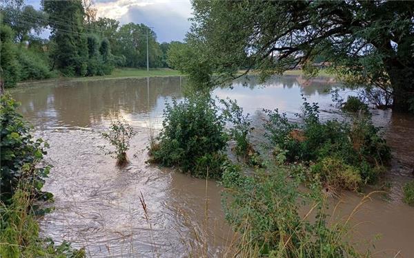 Die Ammer wurde zum Ammersee. GB-Foto: Feuerwehr Herrenberg