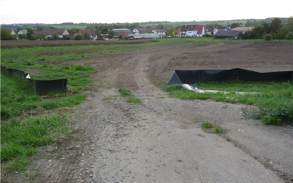 Die Angrenzer, die das Normenkontrollverfahren gegen den Bebauungsplan „Gartenäcker“ auf den Weg gebracht haben, begründen dies unter anderem damit, dass die von der Pferdehaltung am Südrand des Gebiets ausgehende Geruchsbelästigung nicht genügend berücksichtigt wurde. GB-Foto: Reichert