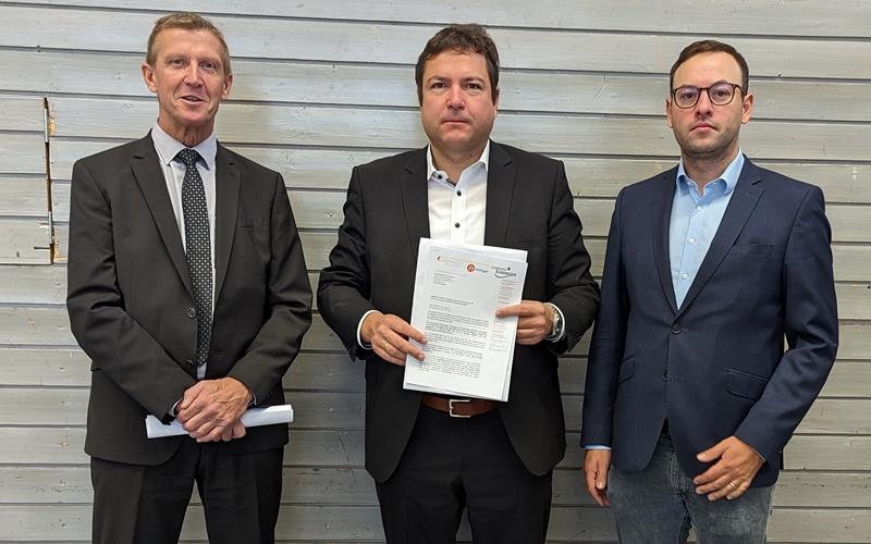 Die Bürgermeister Ingolf Welte, Thomas Riesch und Lukas Rosengrün (von links) haben einen Brief an den Regionalverband verfasst. GB-Foto: gb