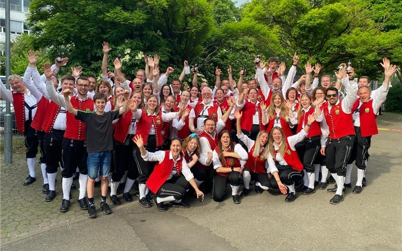 Die Deckenpfronner Musiker freuten sich über einen gelungenen Ausflug nach Ulm. GB-Fotos: gb