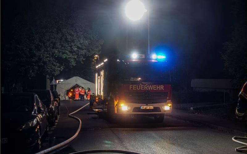Die Feuerwehr Herrenberg rückte am Freitagabend wegen einem Gasaustritt aus GB-Foto: SDMG/Dettenmeyer