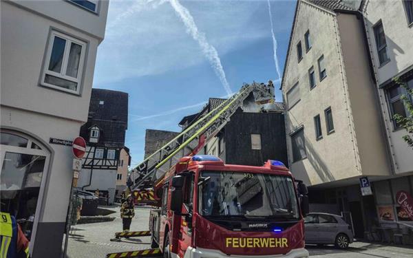 Die Feuerwehr hatte am Samstag einen Einsatz in der Altstadt. GB-Foto: SDMG/Dettenmeyer