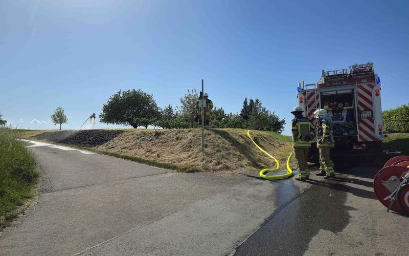 Die Feuerwehr konnte eine weitere Ausbreitung des Feuers durch ihr schnelles Eingreifen verhindern. GB-Foto: SDMG/Dettenmeyer