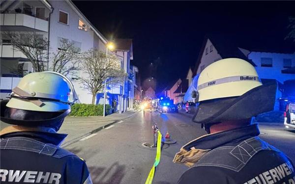 Die Feuerwehr rückt Dienstagnacht mit 40 Einsatzkräften zu einem Mehrfamilienhaus in Nebringen aus. GB-Foto: Freiwillige Feuerwehr Gäufelden