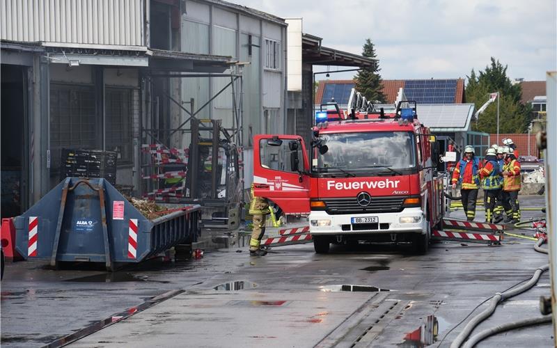 Brand auf Wertstoffhof