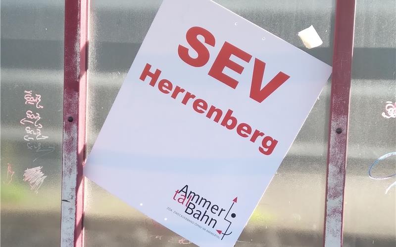 Ab sofort wieder Schienenersatzverkehr für die Ammertalbahn