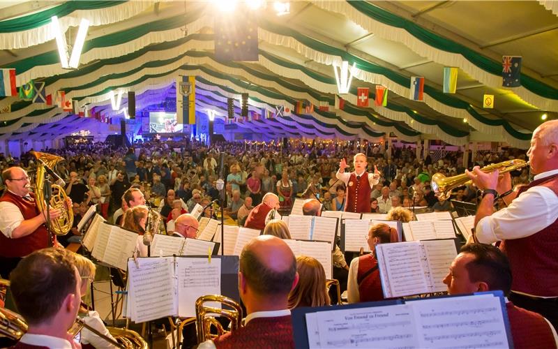 Die Herrenberger Stadtkapelle ist beim Blasmusikfestival in Bad Schlema immer mit dabei – auch dieses Jahr.GB-Foto: gb