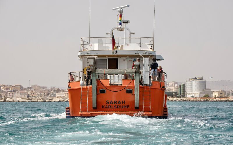 Die Luxusyacht soll nun Hilfsgüter nach Gaza bringen. GB-Foto: Sarah UG