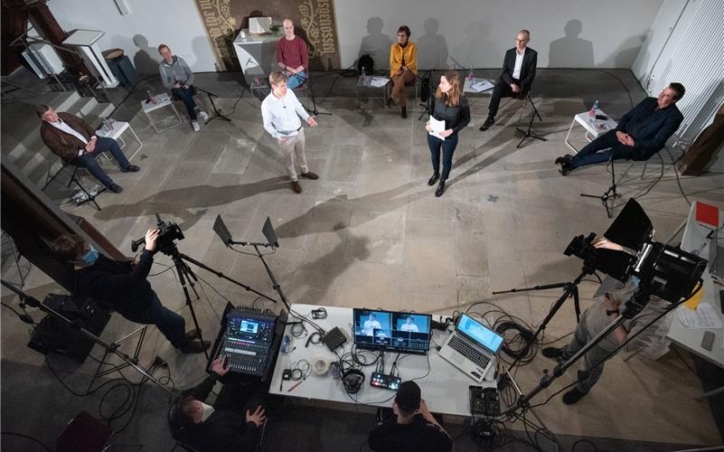 Die Podiumsdiskussion der Landtagskandidaten 2021wurde auch digital übertragenGB-Foto: Vecsey