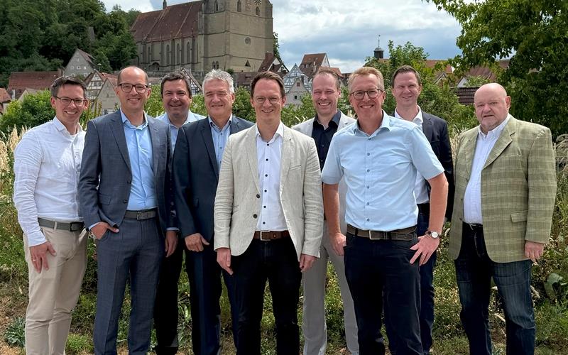 Die Rathaus-Chefs der beteiligten Kommunen blickten zufrieden auf die ersten fünf Jahre des Ausschusses zurück. GB-Foto: gb