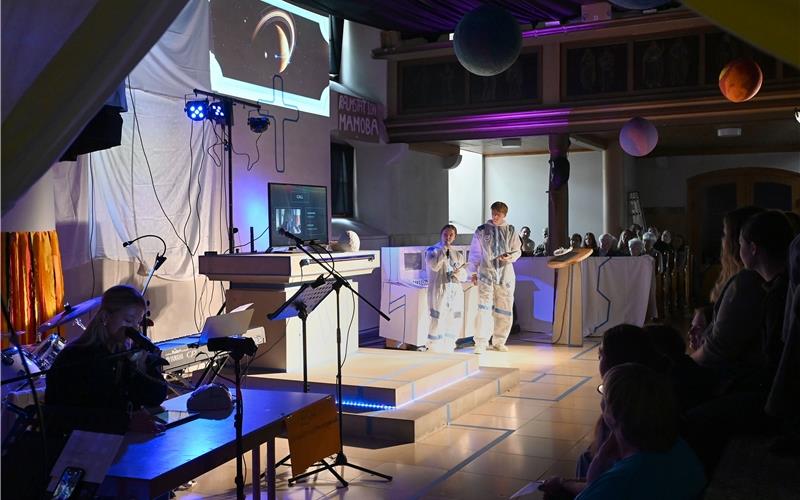 Die Raumstation „Mamobo“ wurde in der Mauritiuskirche aufgebaut. GB-Foto: Holom