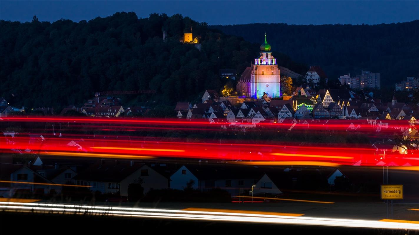 Die Sindlingerin Sonja Sayer hat diese Nachtaufnahme in Herrenberg gemacht, bei ...