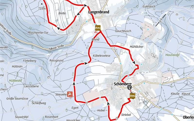 Die Tour startet und endet in Schömberg. GB-Repro: www.mein-schwarzwald.de