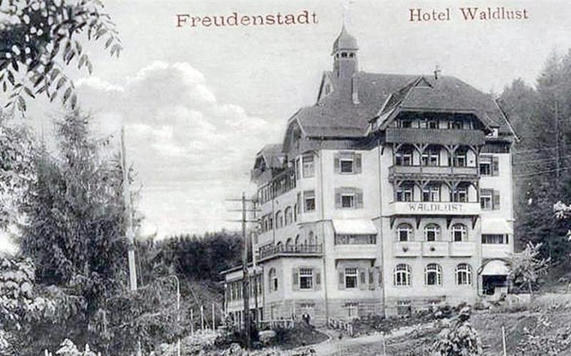 Die Waldlust auf einer alten Postkarte.