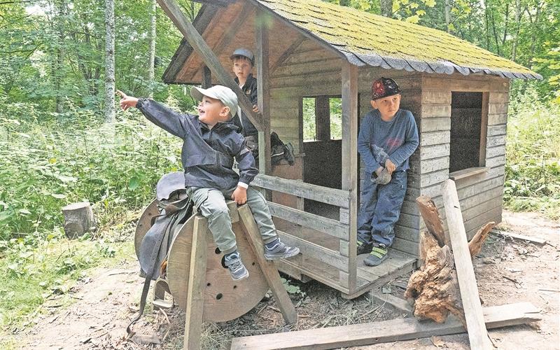 Die Waldtrolle vermissen die festen Wände um sich herum überhaupt nicht. GB-Foto: Vecsey
