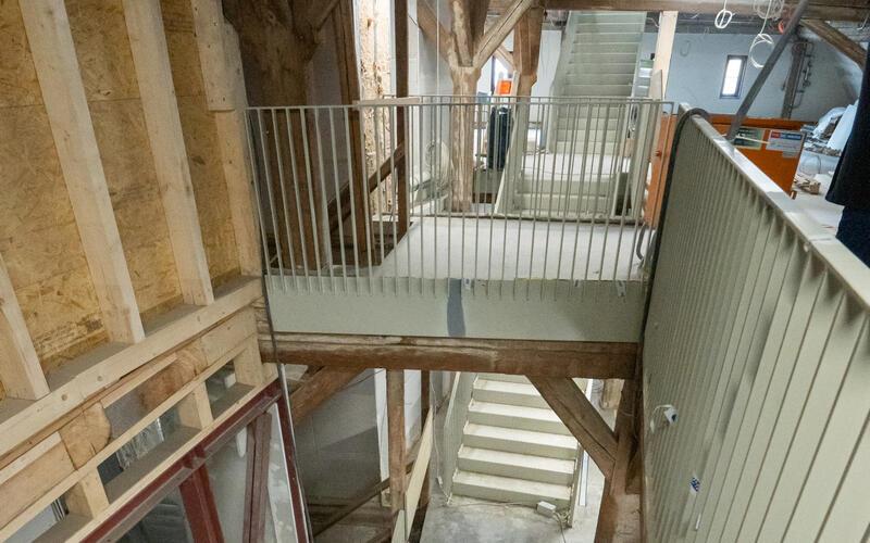 Die neue Himmelsleiter durchzieht den Fruchtkasten.GB-Foto: Vecsey