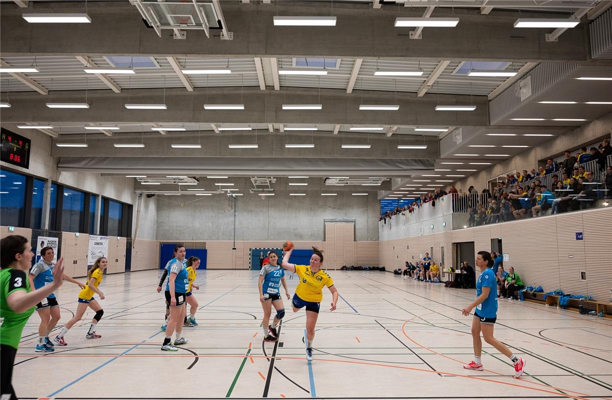 Die neue Sporthalle in Ammerbuch Entringen -   Handball Frauen SG Nebringen Reus...