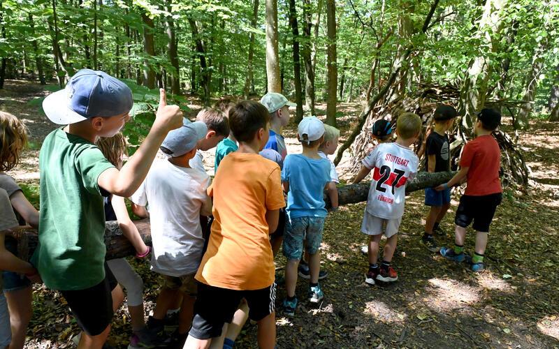 Digitale Medien sind ein paar Stunden außen vor, wenn die Kinder am Alten Rain bei der Ferienfreizeit toben. GB-Foto: Holom