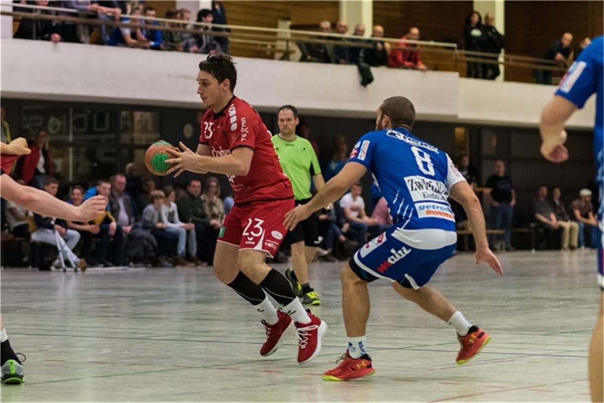 Dominic Rose (SG H2Ku Herrenberg #23), Lukas Slongo (TV Weilstetten #08), TV Wei...