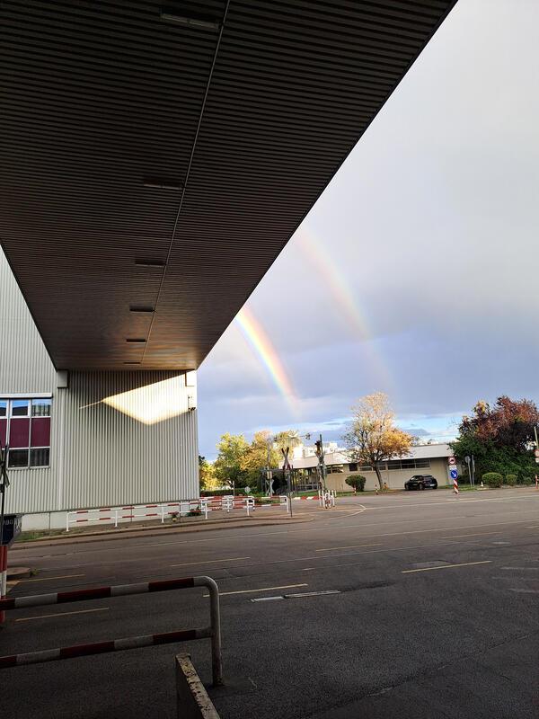 Doppelter Regenbogen.  Von Udo Zelewski aus Gärtringen.