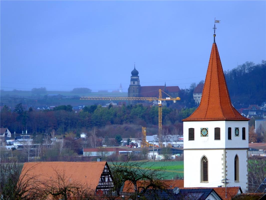 Drei auf einen Streich hat Klaus Pfisterer aus Herrenberg mit diesem Kirchturmmo...