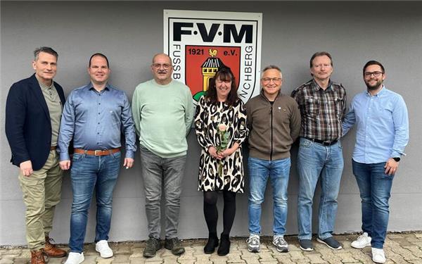 Ehrung für langjährige Mitglieder (von links): Ralf Attenberger (erster Vorstand), Sven Fleck (25 Jahre), Ernst Köhler (50 Jahre), Petra Gallai (25 Jahre), Joachim Messner (25 Jahre), Jürgen Holler (40 Jahre) und Manuel Kloss (zweiter Vorstand). GB-Foto: Mayer