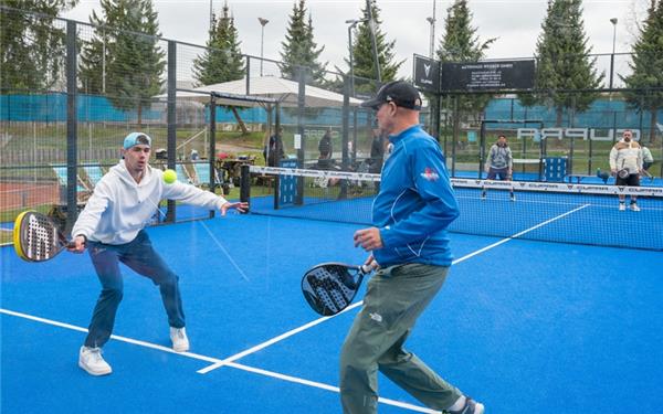 Ein Anziehungspunkt auf der Anlage des TC Herrenberg sind inzwischen die Padel-Courts. GB-Foto: Vecsey