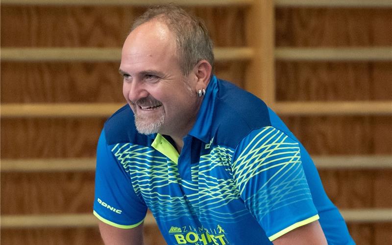 Ein Remis gab es für Wilfried Baumann und TT Mötzingen gegen den TTV Gärtringen III. GB-Foto: Vecsey