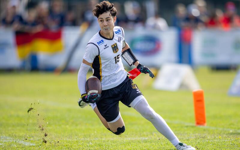 „Ein gutes Auge für die Spielsituationen“: Lian Orsag in der EM-Partie gegen Tschechien in Action. GB-Foto: PFA/Kecker