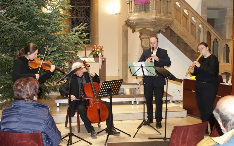 Ein musikalisches Quartett setzte kleine Glanzpunkte. GB-Foto: Bäuerle