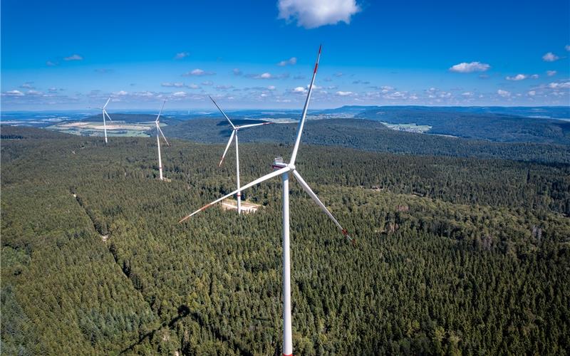 Eine Informationsfahrt zum Windpark „Junge Donau“ bietet die Stadt Herrenberg am 7. Juni an. GB-Foto: © JUWI Vestas Windpark Junge Donau